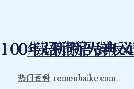 100年汉语新词新语大辞典反义词是什么意思的图片
